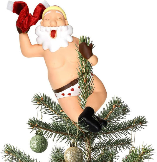 Stripping Santa Funny Stripper Christmas Tree Topper