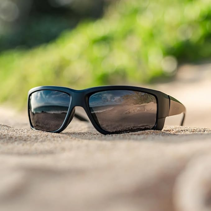 Capitan Men's Ultra-Durable Wraparound Polarized Sunglasses – Blackout Undercover Sport Eyewear