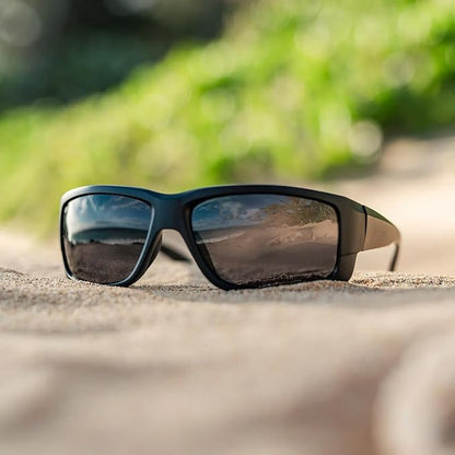 Capitan Men's Ultra-Durable Wraparound Polarized Sunglasses – Blackout Undercover Sport Eyewear