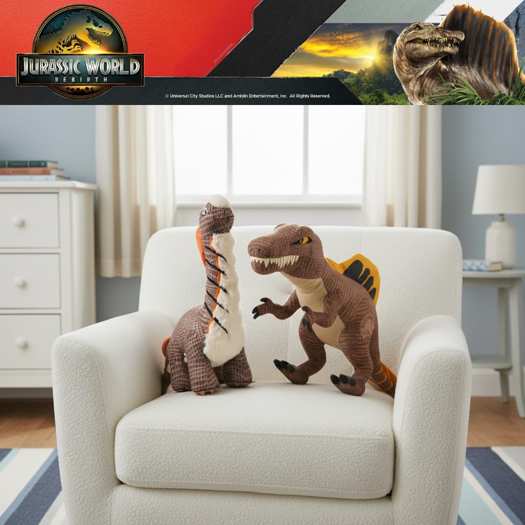 Jurassic World Rebirth Spinosaurus Cuddle Pillow – Official Super Soft Kids Plush Pillow