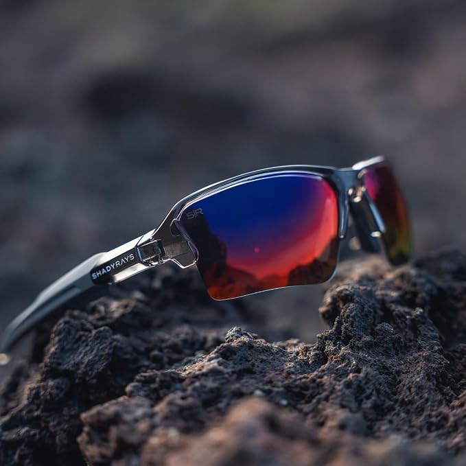 Talon Men's Semi-Rimless Sport Polarized Sunglasses – Mirage Smoke Lens, Lightweight Athletic Eyewear