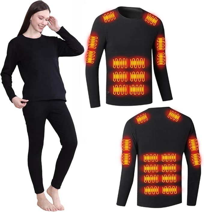 USB Heated Thermal Underwear Set – 26-Zone Top & 16-Zone Pants (Unisex, S–4XL)