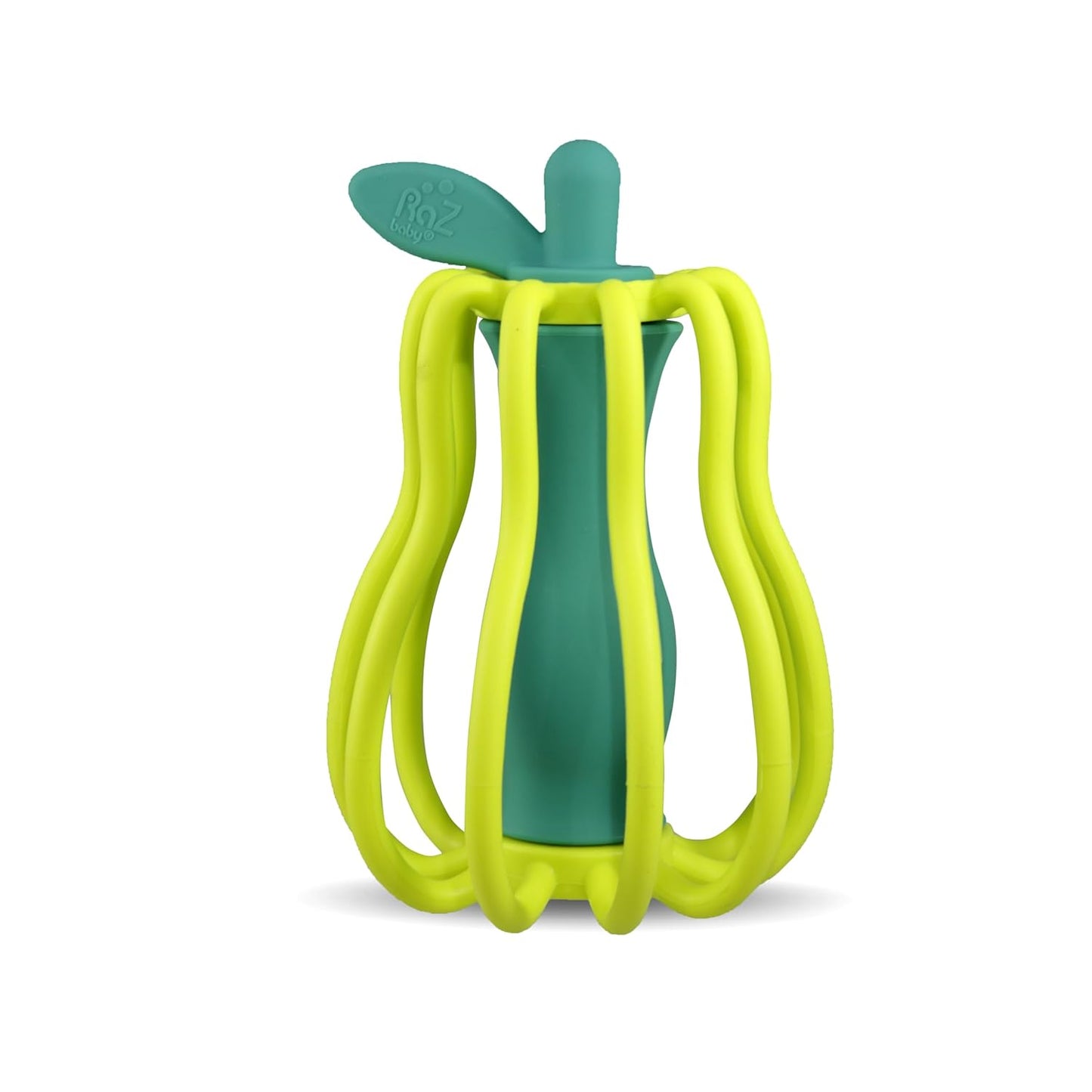 Silicone Teether & Rattle Toy – BPA-Free, Easy-Grip Teething Relief with Soothing Sounds (3M+)