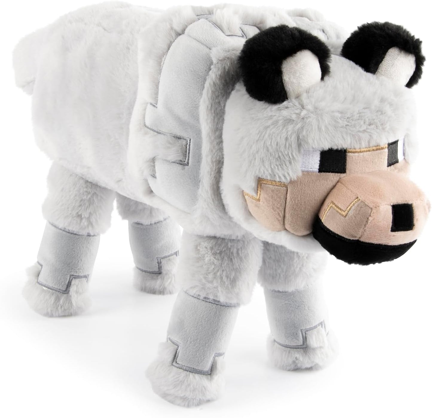Minecraft Plush Pillow Buddy – 19" Soft Stuffed Pillow (Gray Wolf)