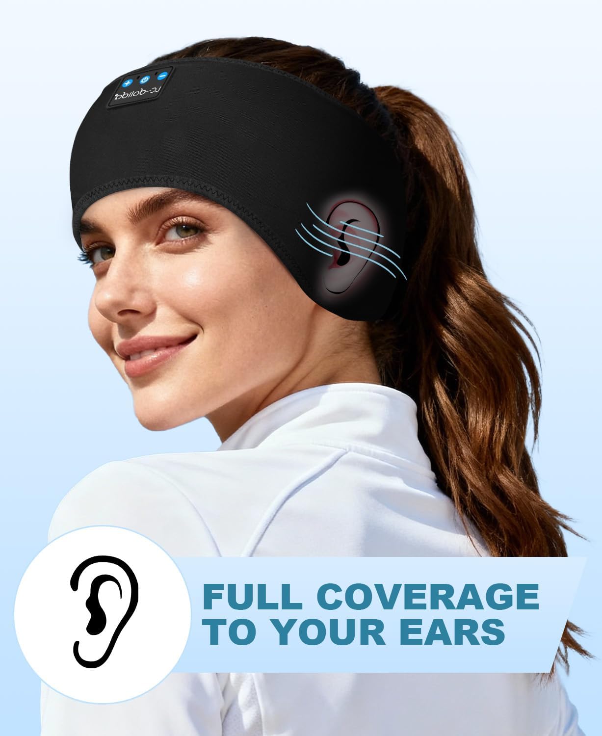 2-Pack Bluetooth Sleep Headphones Ear Warmer Headbands – Wireless Winter Ear Covers for Sports & Sleep