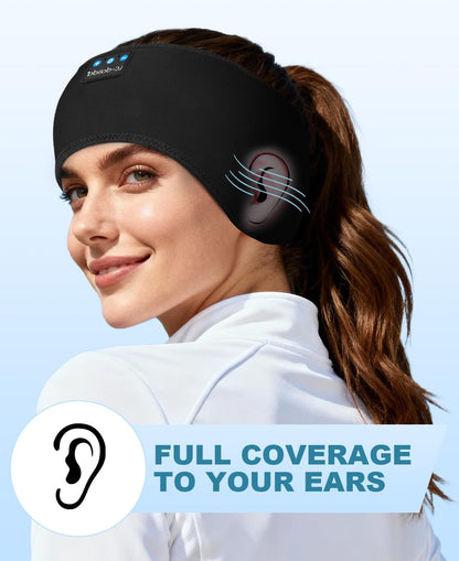 2-Pack Bluetooth Sleep Headphones Ear Warmer Headbands – Wireless Winter Ear Covers for Sports & Sleep