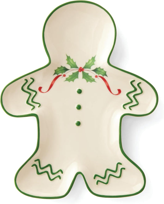 Holiday Gingerbread Man 8-Inch Porcelain Plate - Service for 1