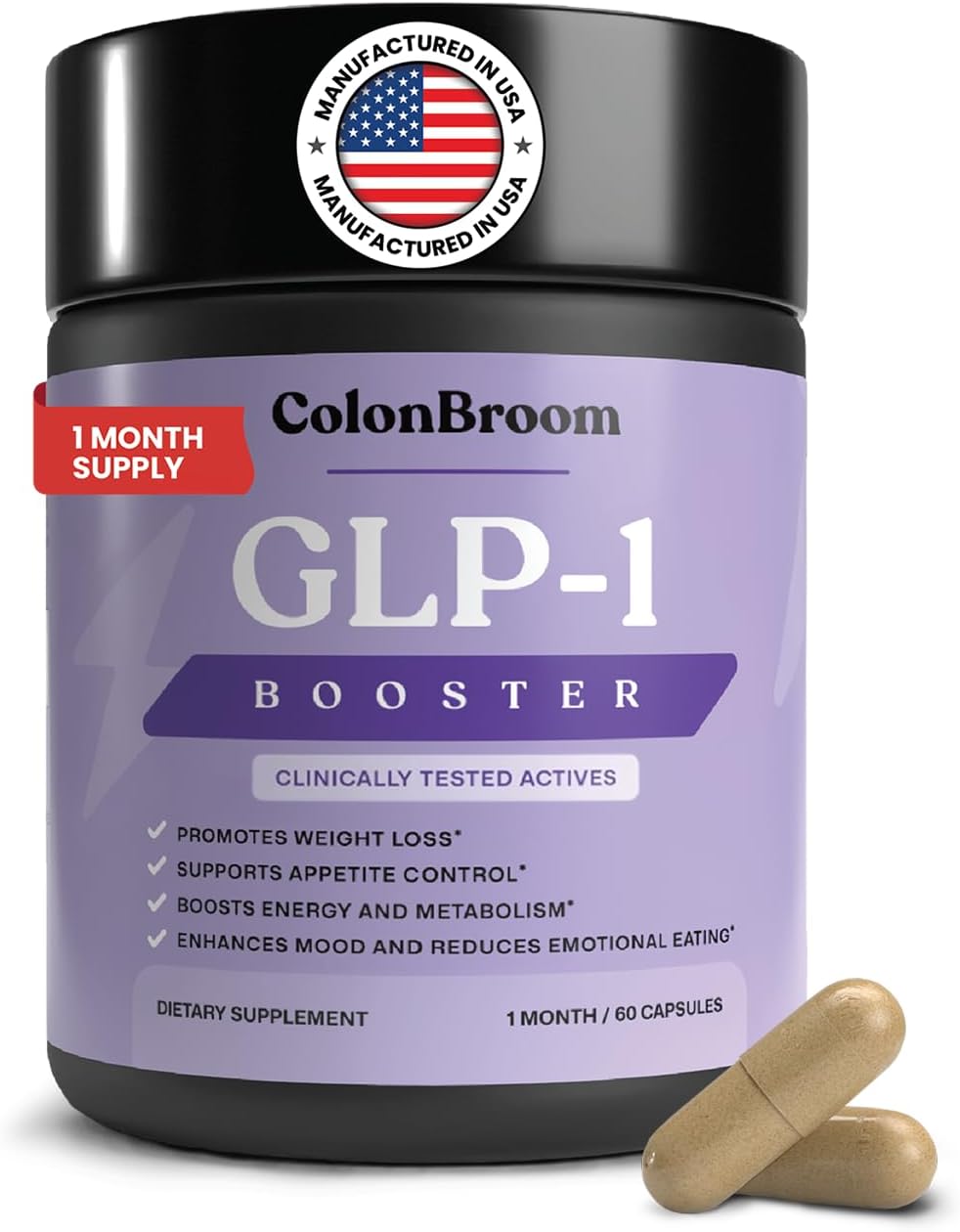 GLP-1 Support Weight Management Capsules – Vegan, Gluten-Free Metabolic & Appetite Support (60 Count)