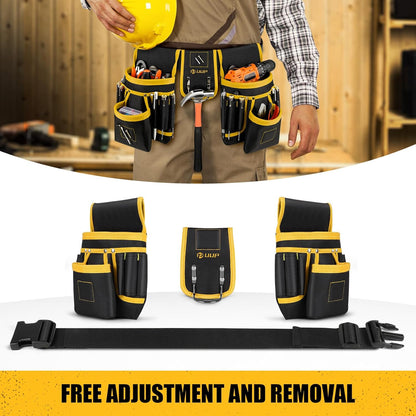 Magnetic Tool Belt for Men – 26 Pocket Heavy-Duty Tool Pouch with Magnet Holster & Adjustable Waist Belt