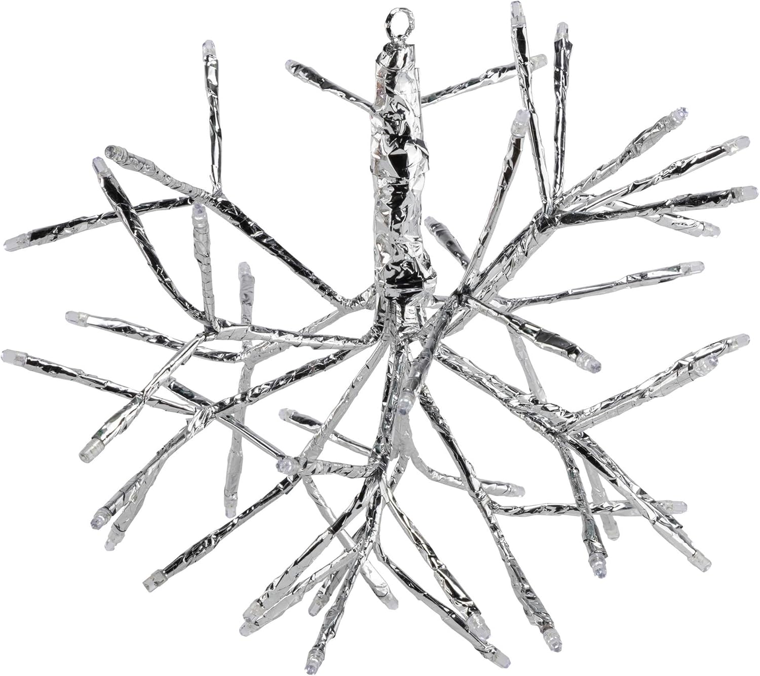 10"H Indoor Christmas Snowflake Ornament with LED Lights