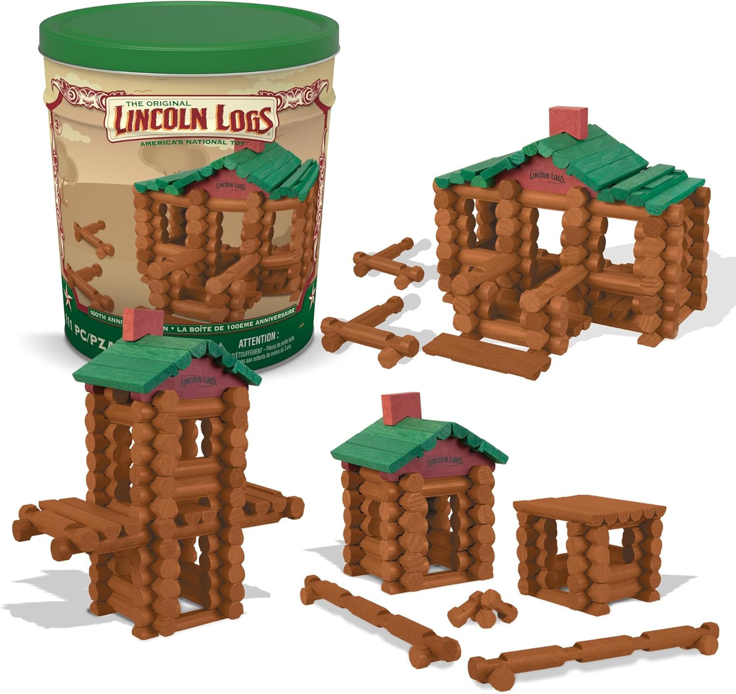 100th Anniversary Set - 111 Wooden Pieces for Kids