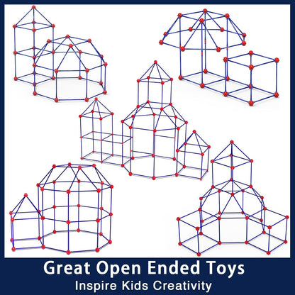 180-Piece Fort Building Kit – Creative STEM Construction Set for Kids (Ages 4–8+)
