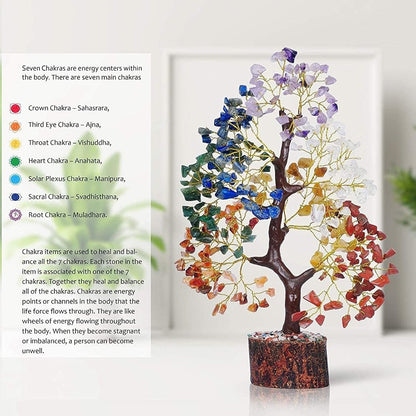 7 Chakra Tree of Life, Crystals and Healing Stones, Birthday Gifts for Women - Crystal Tree for Positive Energy, Home Office Decor, Spiritual Gifts for Women
