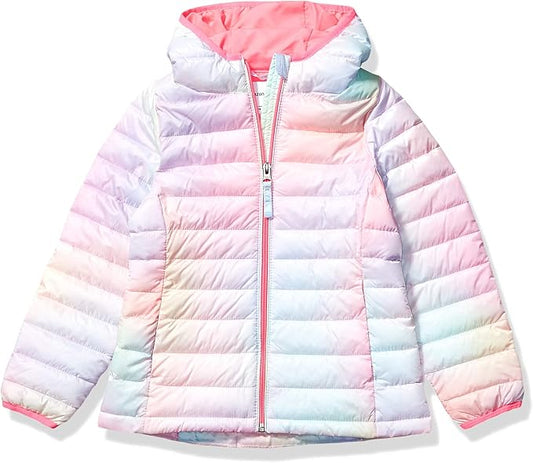 Girls’ & Toddlers’ Lightweight Water-Resistant Packable Hooded Puffer Jacket