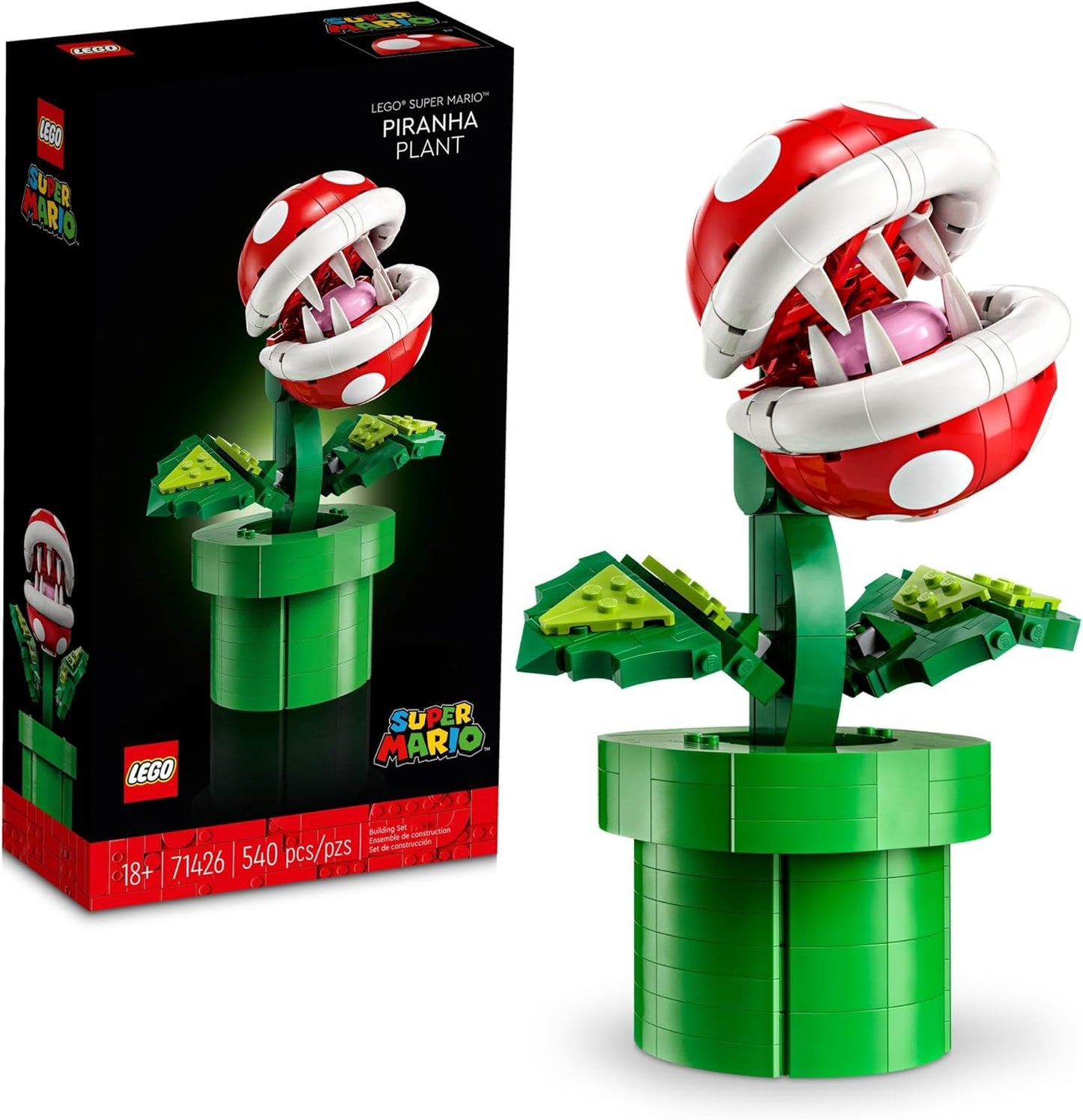 Super Mario Piranha Plant Building Set – Collectible for Adults (18+) | Perfect Holiday Gift and Home Décor for Bedroom or Office