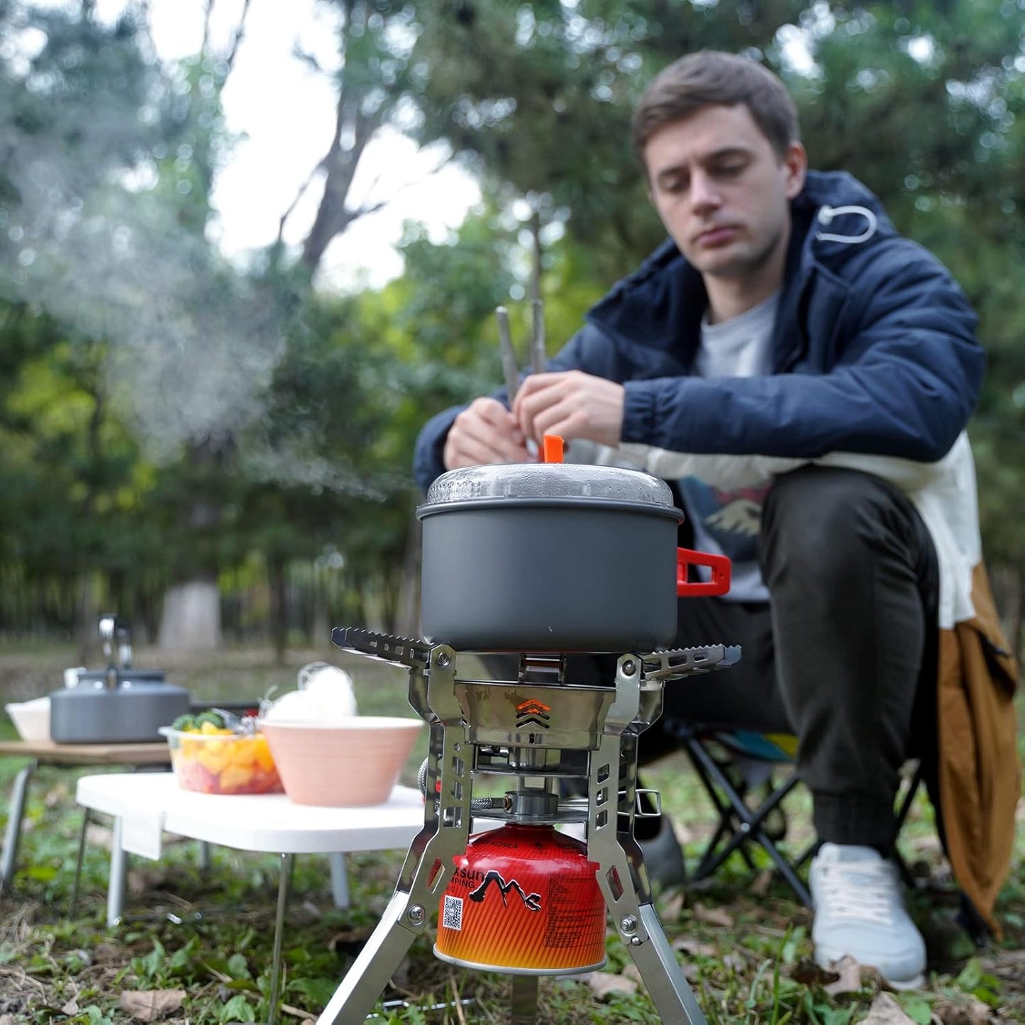 Lightweight Camping Cookware Set for Family Hiking and Picnics