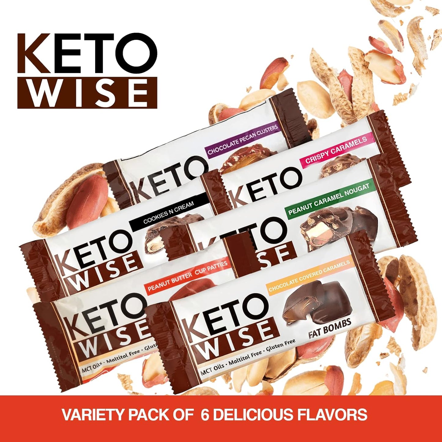 Peanut Butter Cup Fat Bombs – Keto-Friendly, Zero Sugar Added, Low Carb with MCT Oil, 16 Count