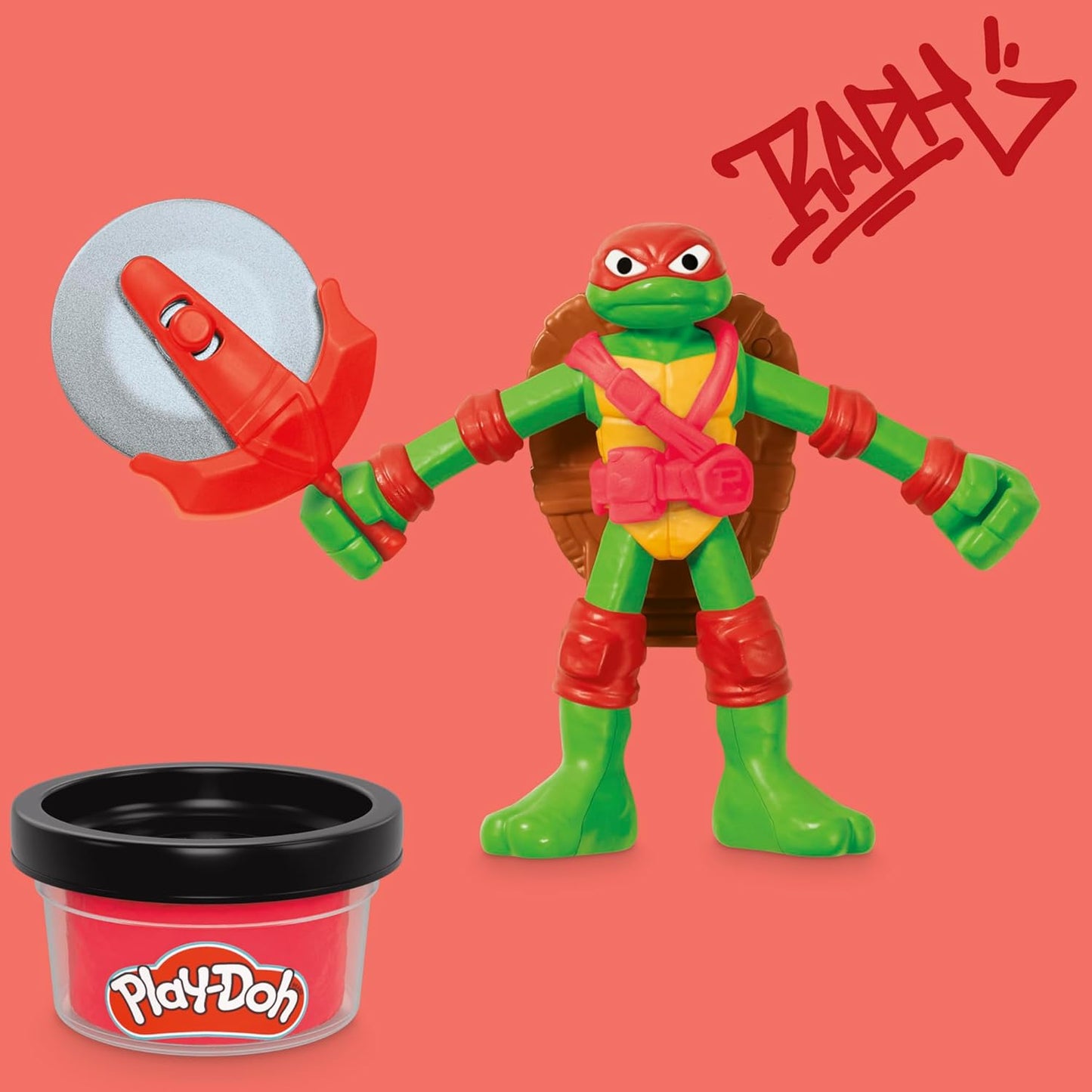 Play-Doh TMNT Cowabunga Creations 4-Inch Action Figures Set for Ages 4+