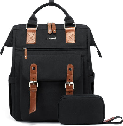 15.6 Inch Backpack for Women, School Work Travel Backpack with Purse