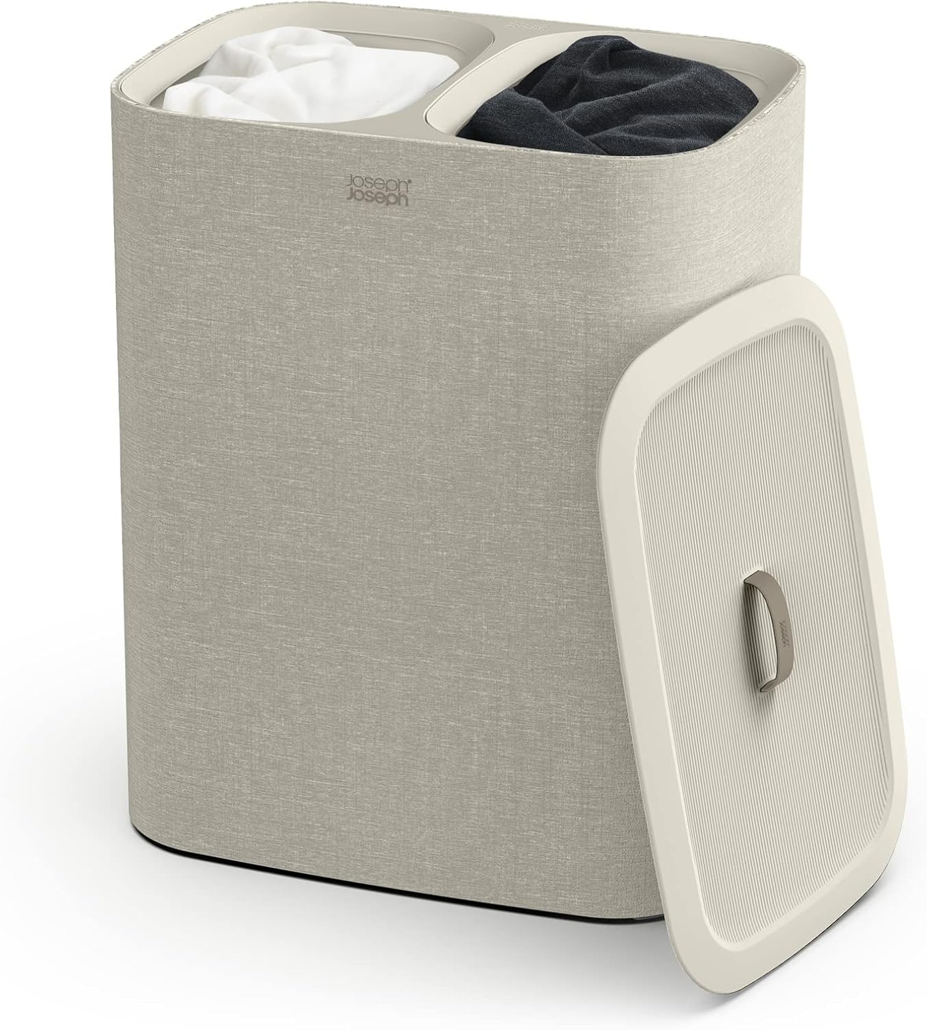 90L Laundry Hamper with Lid and 2 Removable Bags with Handles
