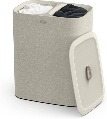 90L Laundry Hamper with Lid and 2 Removable Bags with Handles