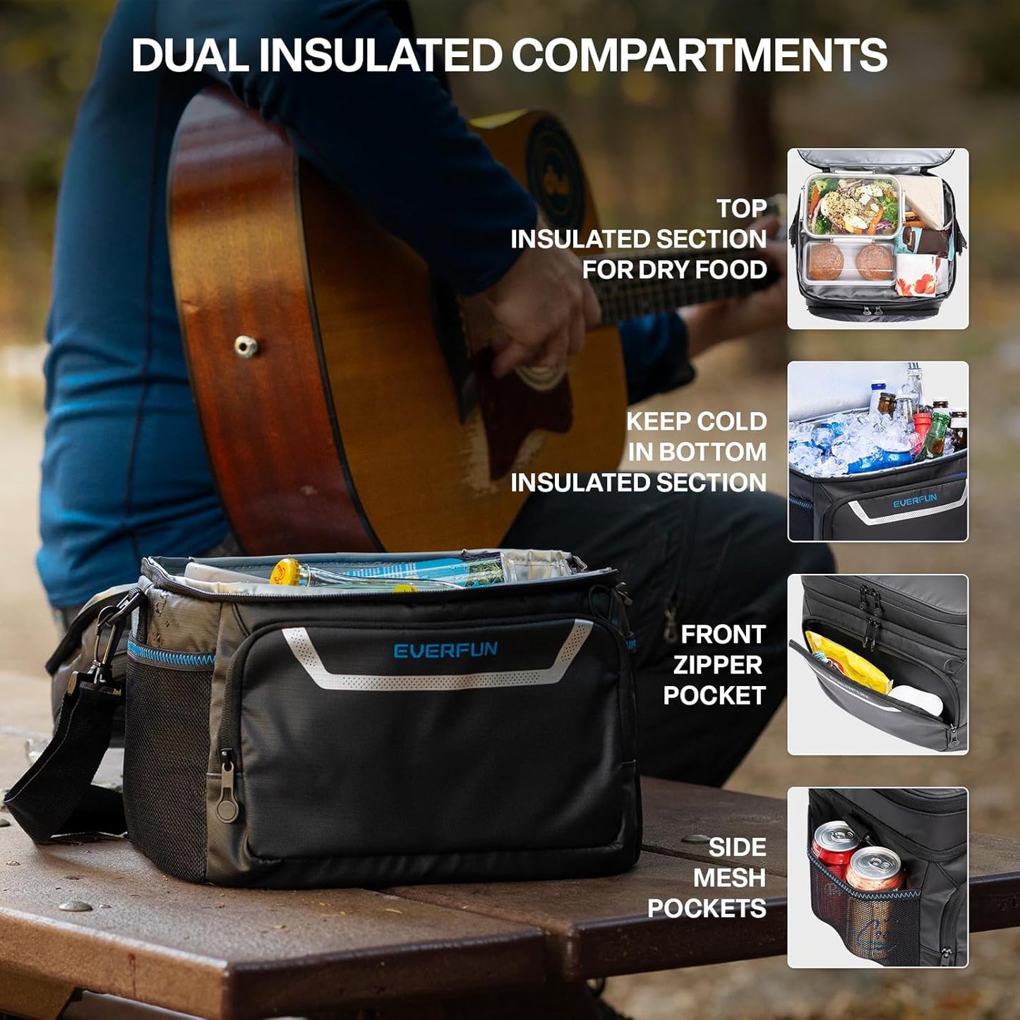 Mini Leak-Proof Soft Cooler Lunch Box – Insulated, Collapsible, Holds 24 Cans