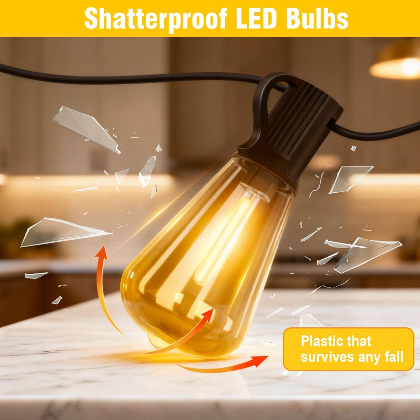100FT Solar String Lights – Waterproof ST38 LED Patio Lights with Remote & Timer