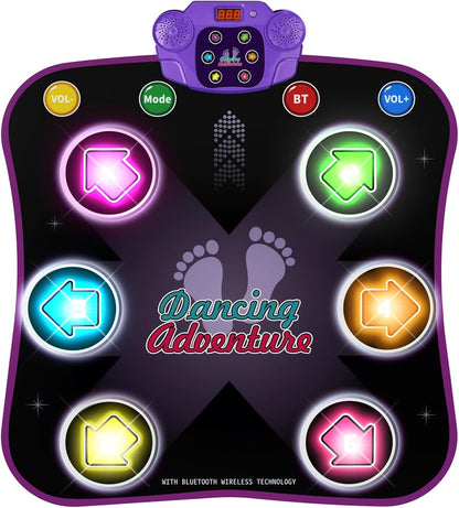 Kids Dance Mat – Light-Up Electronic Dance Pad with Bluetooth & 5 Game Modes (Ages 3–12)