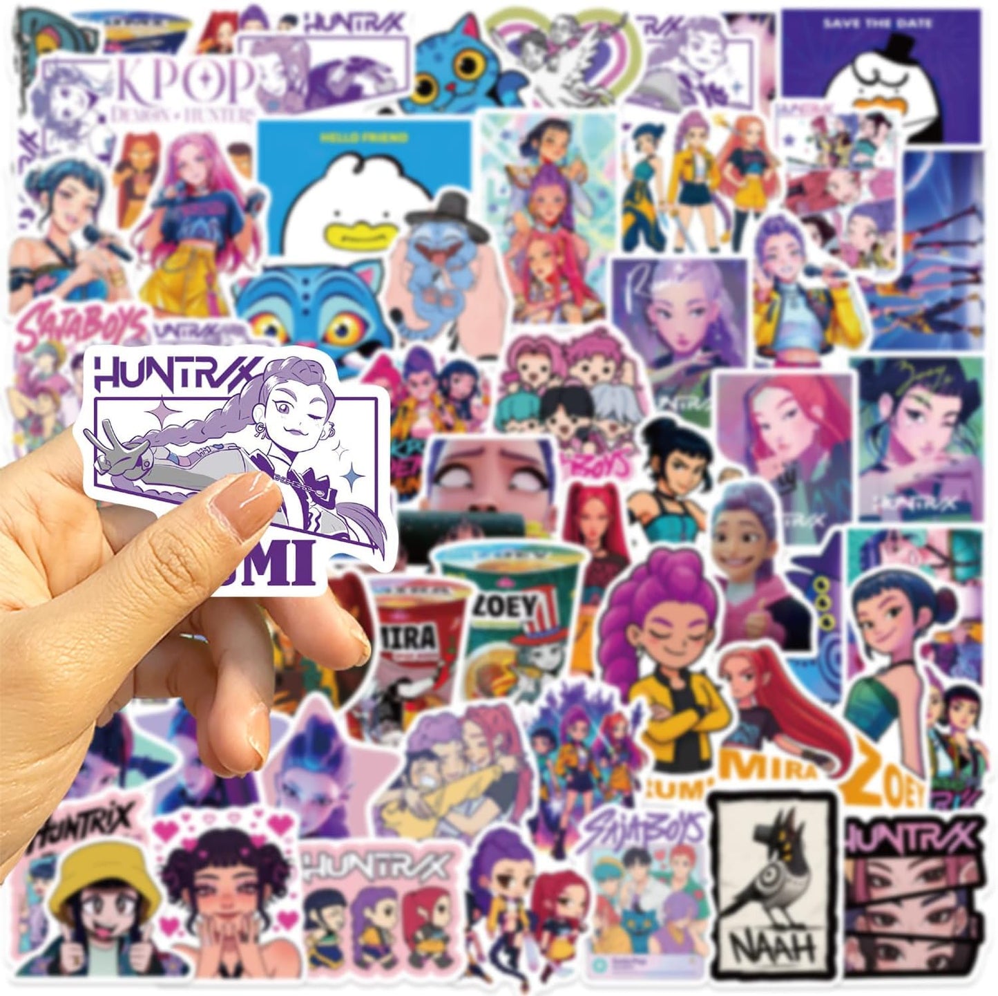 Demon Movie Hunters Stickers (60 PCS) – Korean Idol Anime Vinyl Decals for Water Bottles, Laptops & Phones