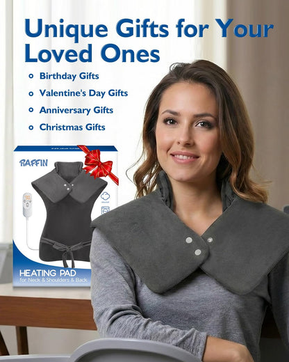 Heating Pad for Neck, Shoulders & Back – Large Electric Pain Relief Pad, FSA Eligible
