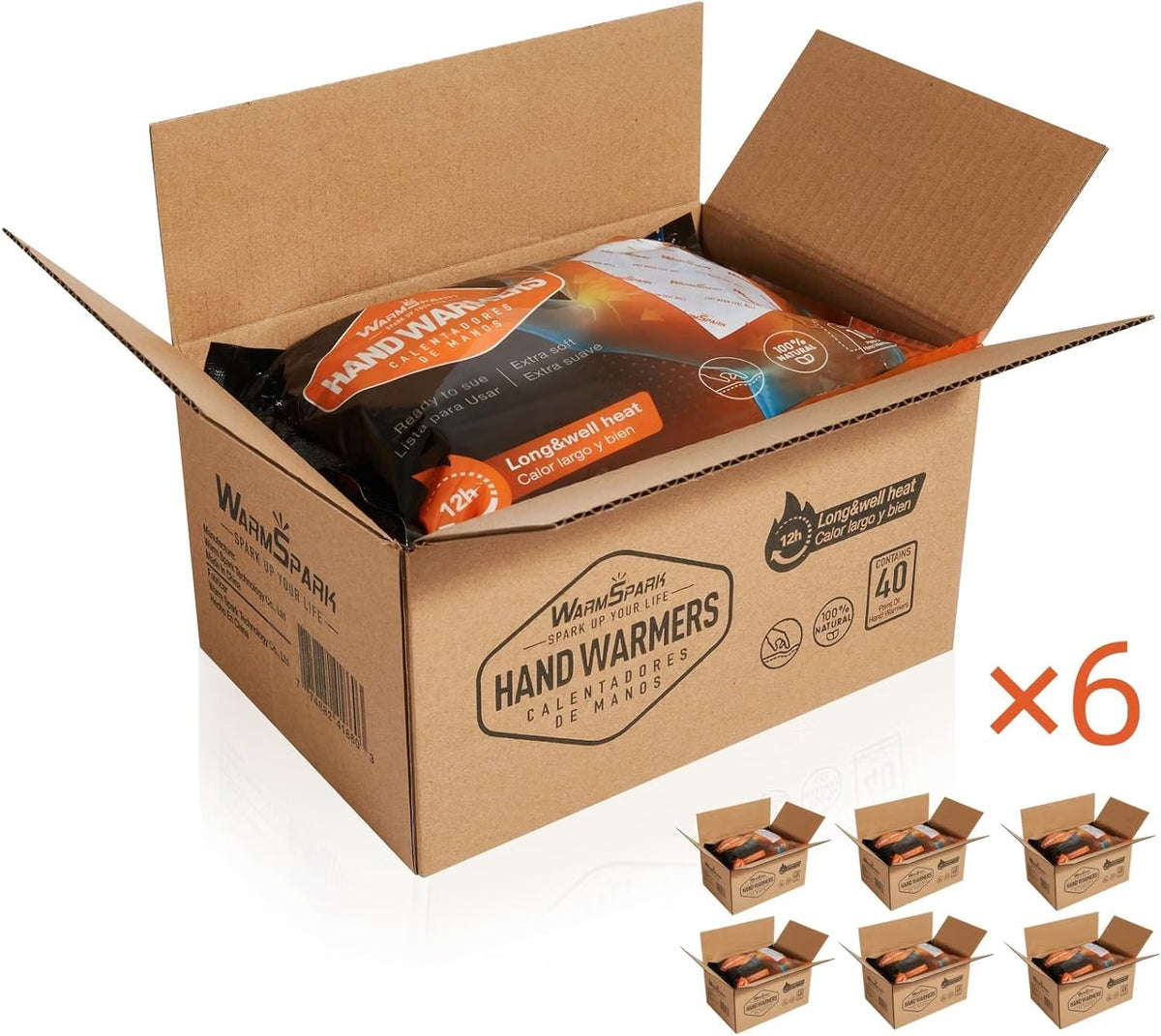 Bulk Disposable Hand Warmers – 240/280 Pairs, Up to 12-Hour Long-Lasting Heat for Hands & Feet, Camping, Fishing & Outdoor Activities
