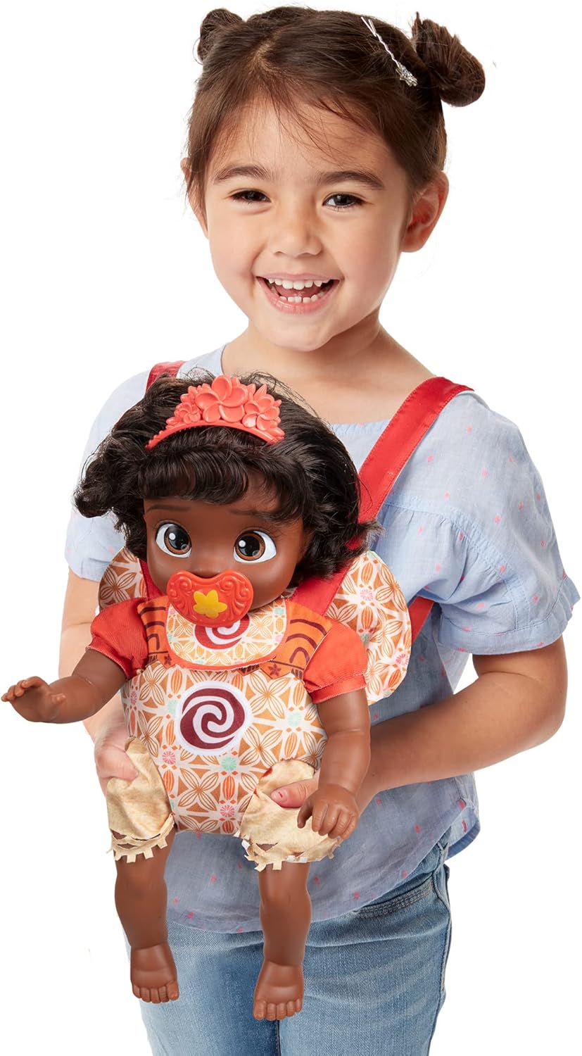 Moana Baby Doll Deluxe Set – Includes Tiara, Carrier, Plush Friend, Pacifier, Bib & Bottle