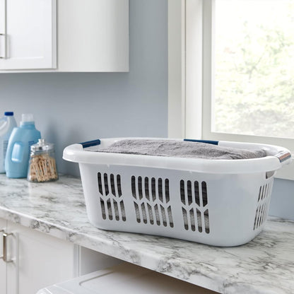 XL Hip-Hugger Laundry Basket - 2.1 Bushel, White