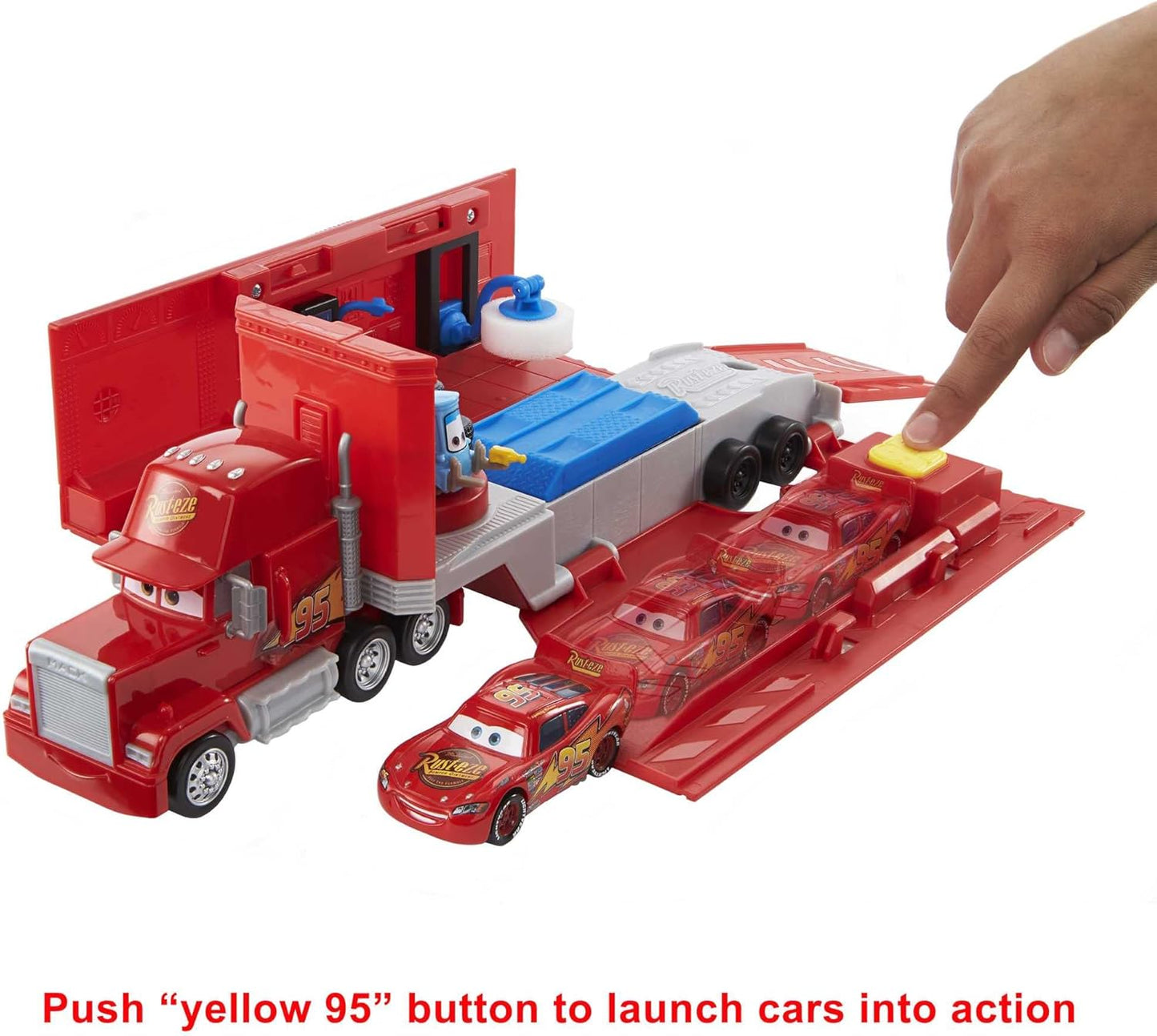 Disney Pixar Cars Transforming Mack Playset – 2-in-1 Truck & Tune-Up Station with Launcher (Ages 4+)