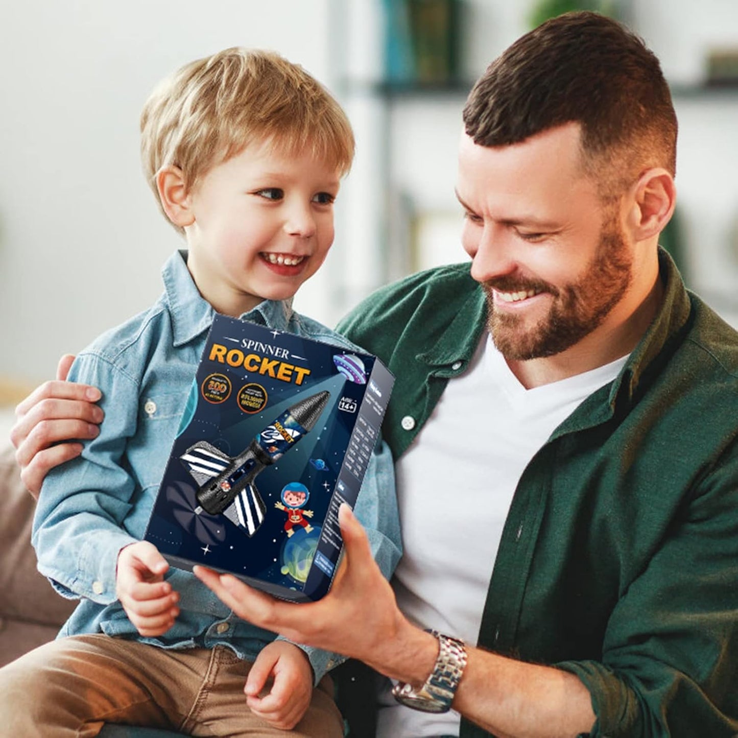 Motorized Air Rocket Launcher for Kids – Self-Launching Rockets with Parachute, Flies Up to 200 ft (Ages 8–12)