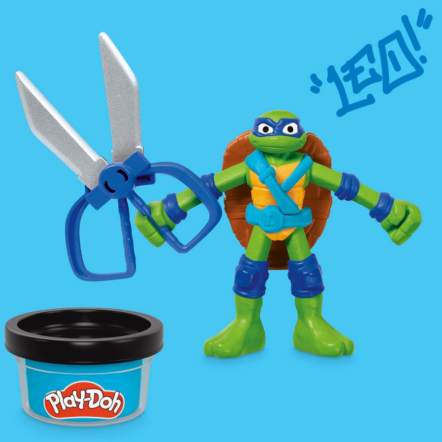 Play-Doh TMNT Cowabunga Creations 4-Inch Action Figures Set for Ages 4+