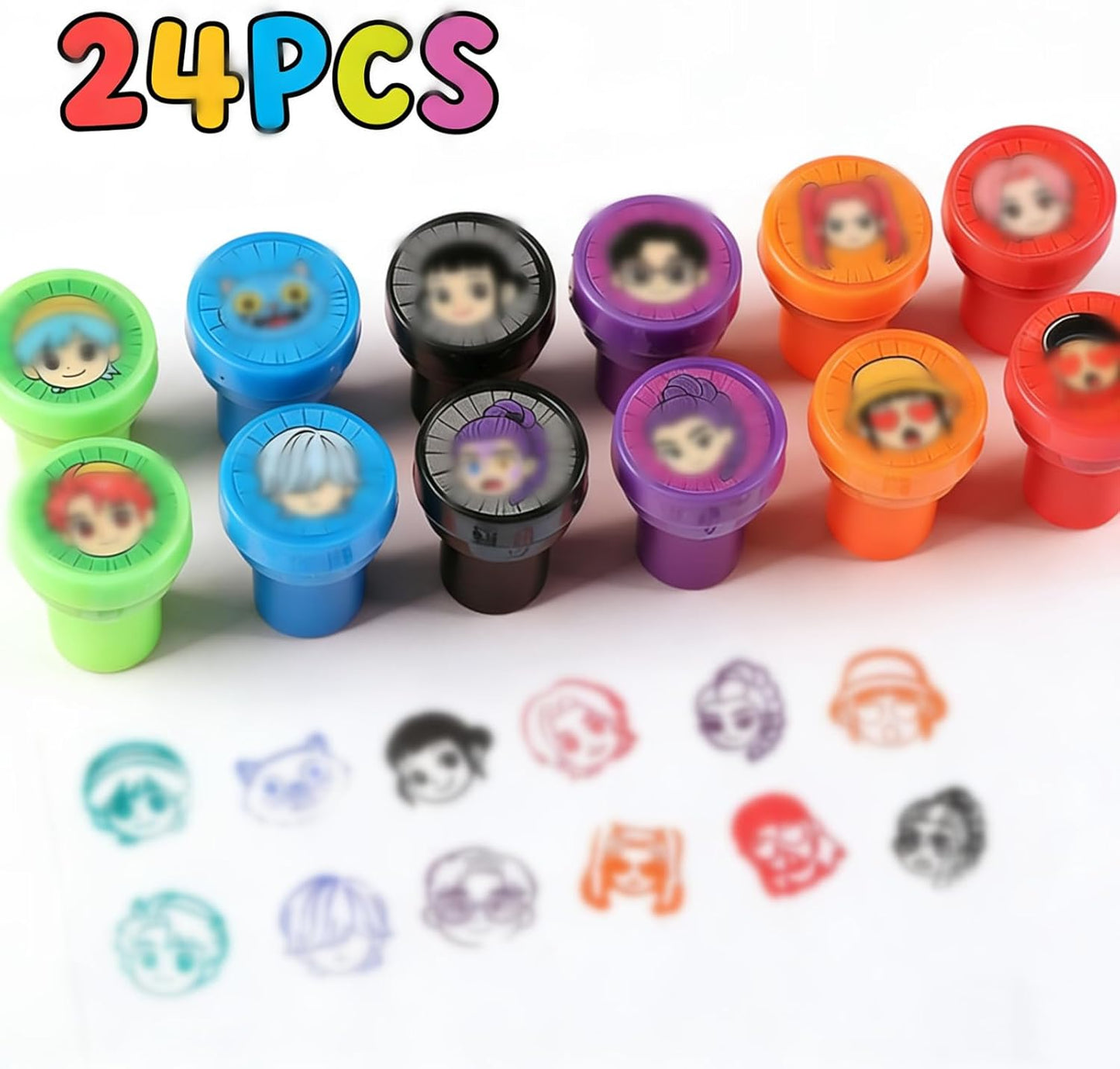 Demon Hunters Party Stampers (24 PCS) – Birthday Party Supplies & Goody Bag Gifts