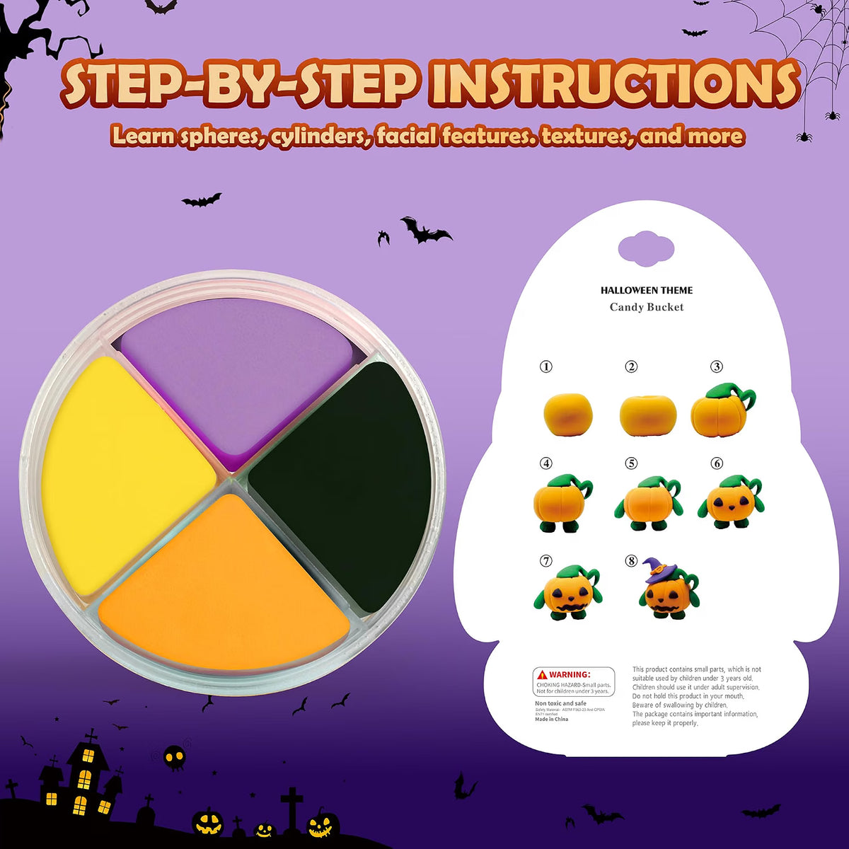 DIY Halloween Modeling Clay Craft Kit for Kids – Creative Art Activity & Holiday Decoration Set