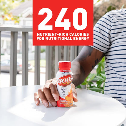 24-Pack BOOST Original Nutritional Drinks – Peaches, 8 Fl Oz Bottles