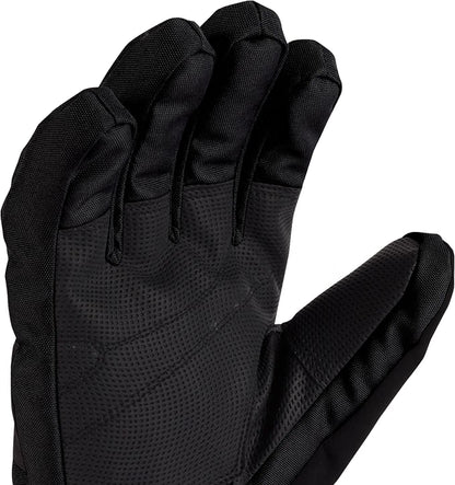 Men’s Waterproof Insulated Winter Gloves – Knit Cuff Cold Weather Gloves, Black, Large