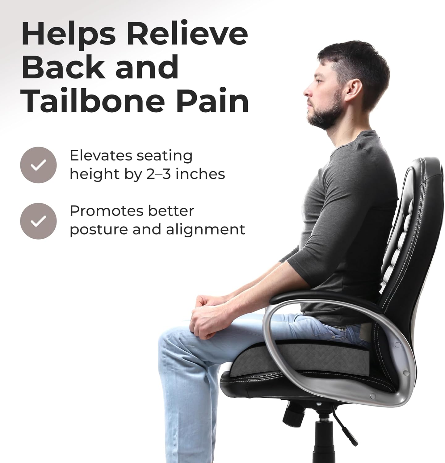 Extra Large Seat Cushion, Stylish Plush Velvet Cover, X-Large Memory Foam for Office Chair, Floor Pillow, Cushion Back Pain Coccyx Pain Relief, Carry Handle (Extra Large)