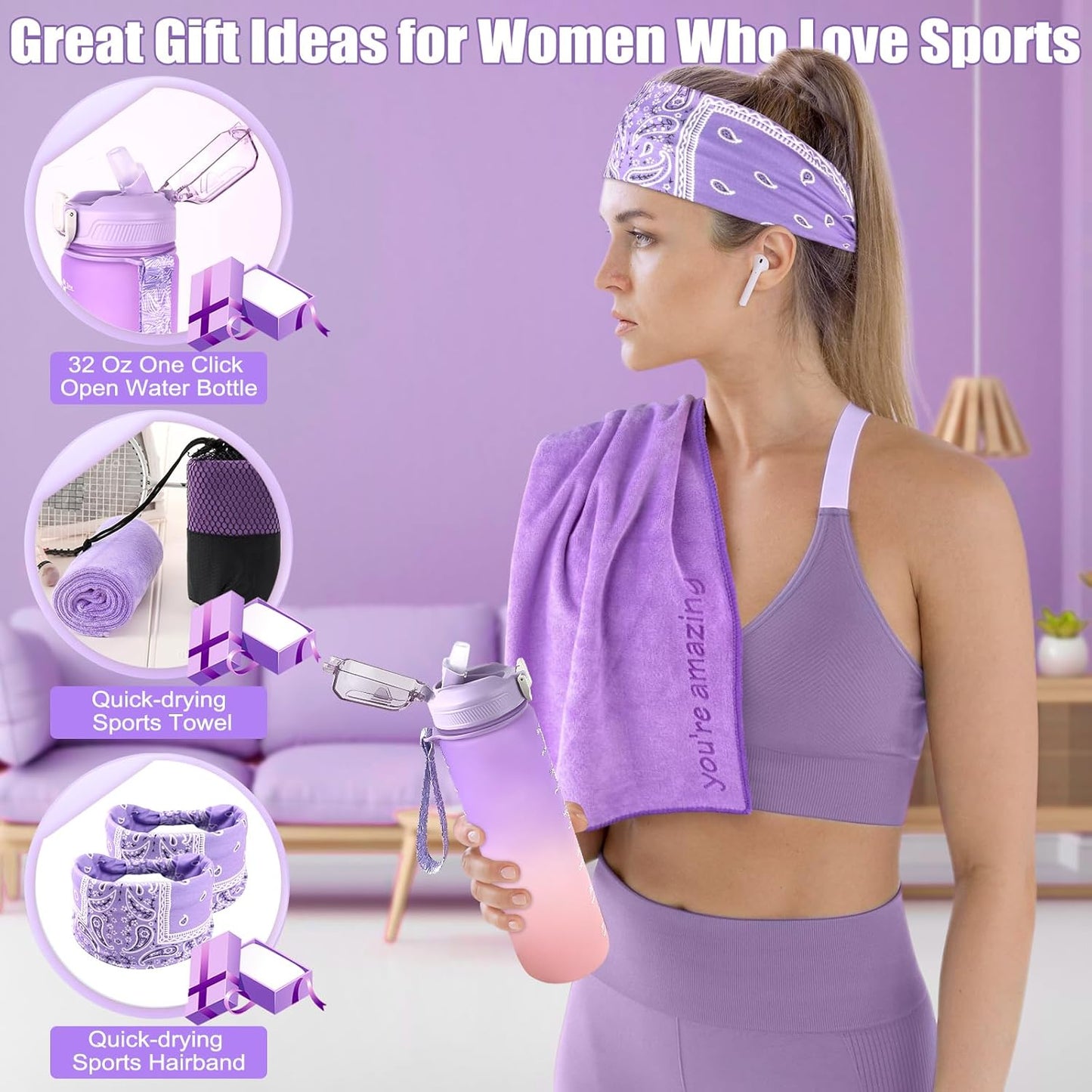 9-Piece Gift Set Box Idea for Women Who Loves Sports