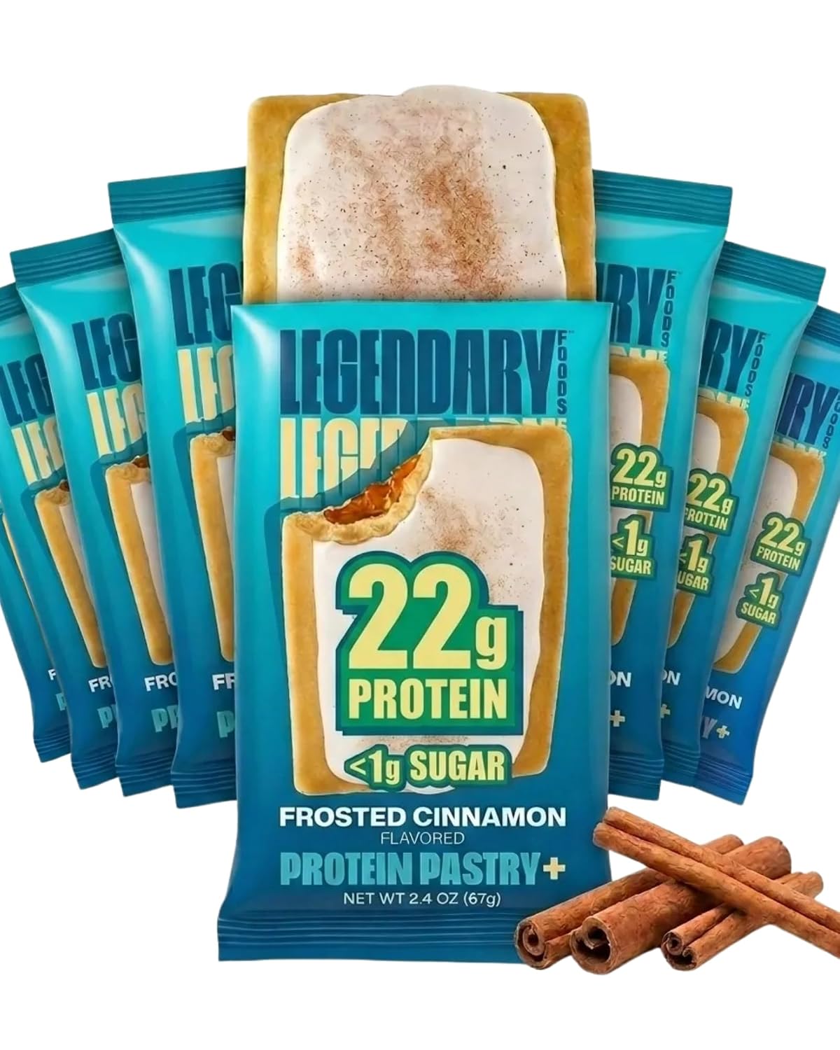 High-Protein Cinnamon Pastry – Keto-Friendly Frosted Breakfast Tart, Low Carb, Low Sugar Snack for Adults & Kids