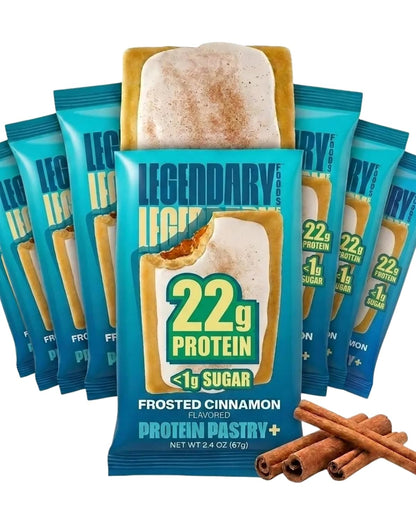 High-Protein Cinnamon Pastry – Keto-Friendly Frosted Breakfast Tart, Low Carb, Low Sugar Snack for Adults & Kids