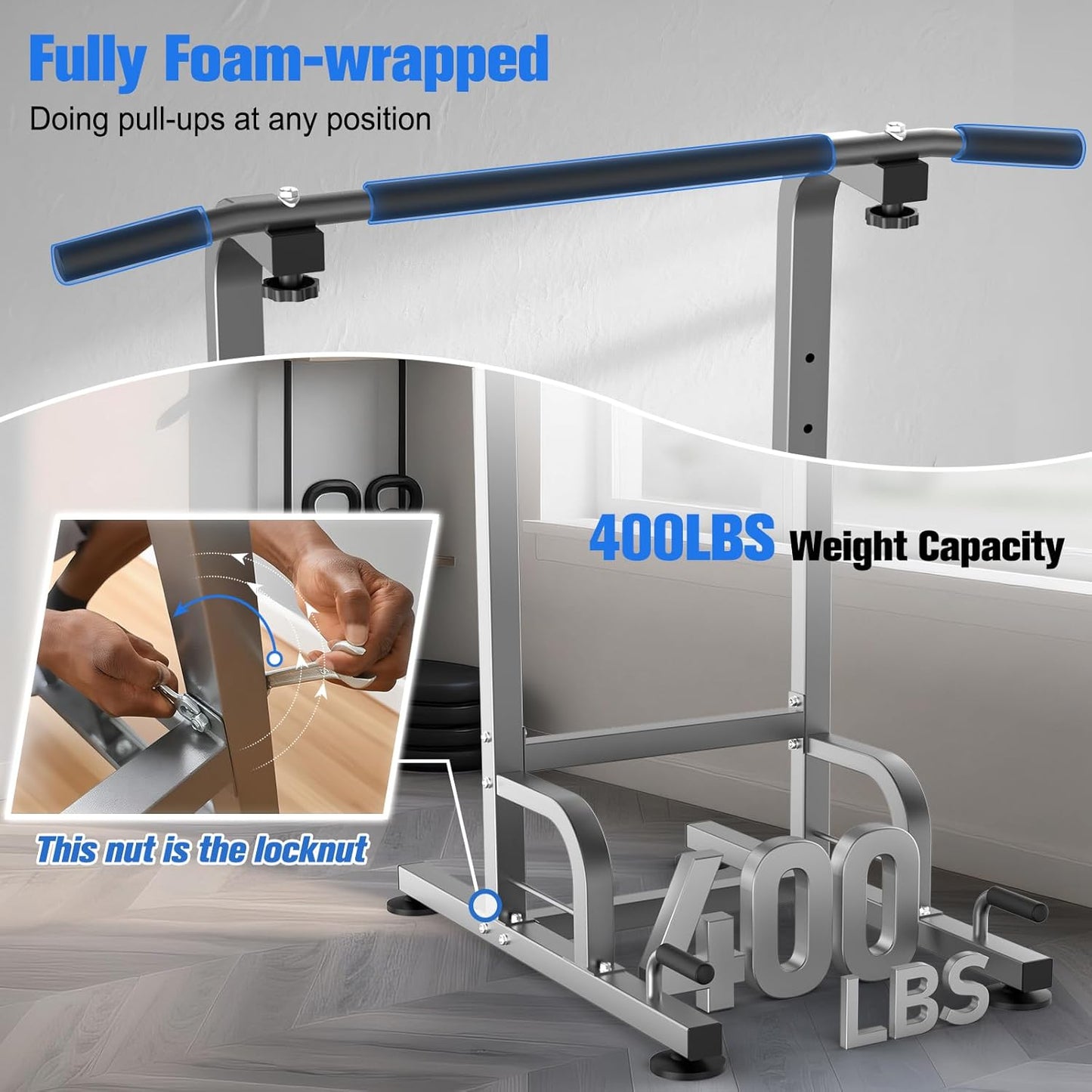 Power Tower Pull Up Bar Station – Home Gym Dip & Strength Training Fitness Equipment