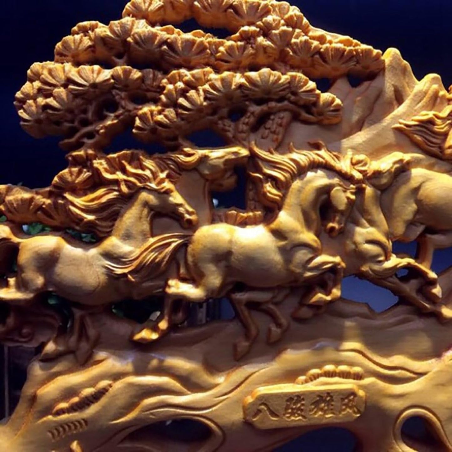 Eight Horses Statue Ornaments Chinese Style Asian Art for Business Gift