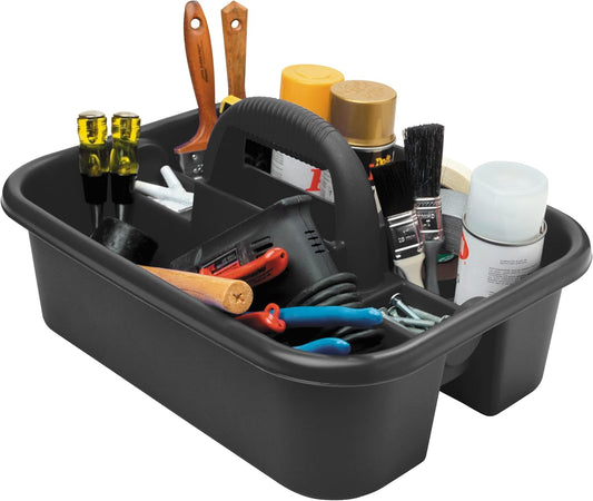 Plastic Tote Tool & Supply Cleaning Caddy with Handle