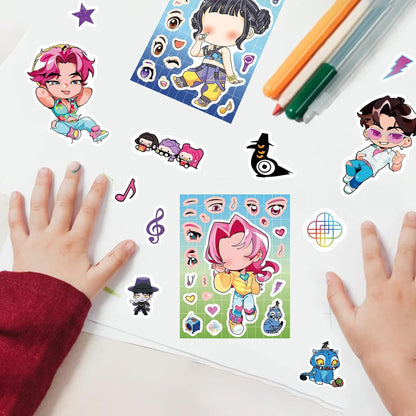 Demon Hunters Stickers (32 PCS) – Waterproof Vinyl Korean Idol Stickers for Laptop, Phone, Water Bottle & Skateboard – Kpop Fan Gift