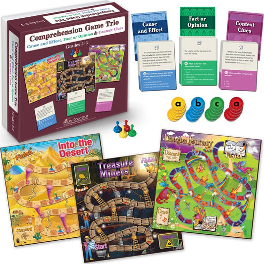 Comprehension Board Game Trio: Learning Activities, Homeschool Supplies