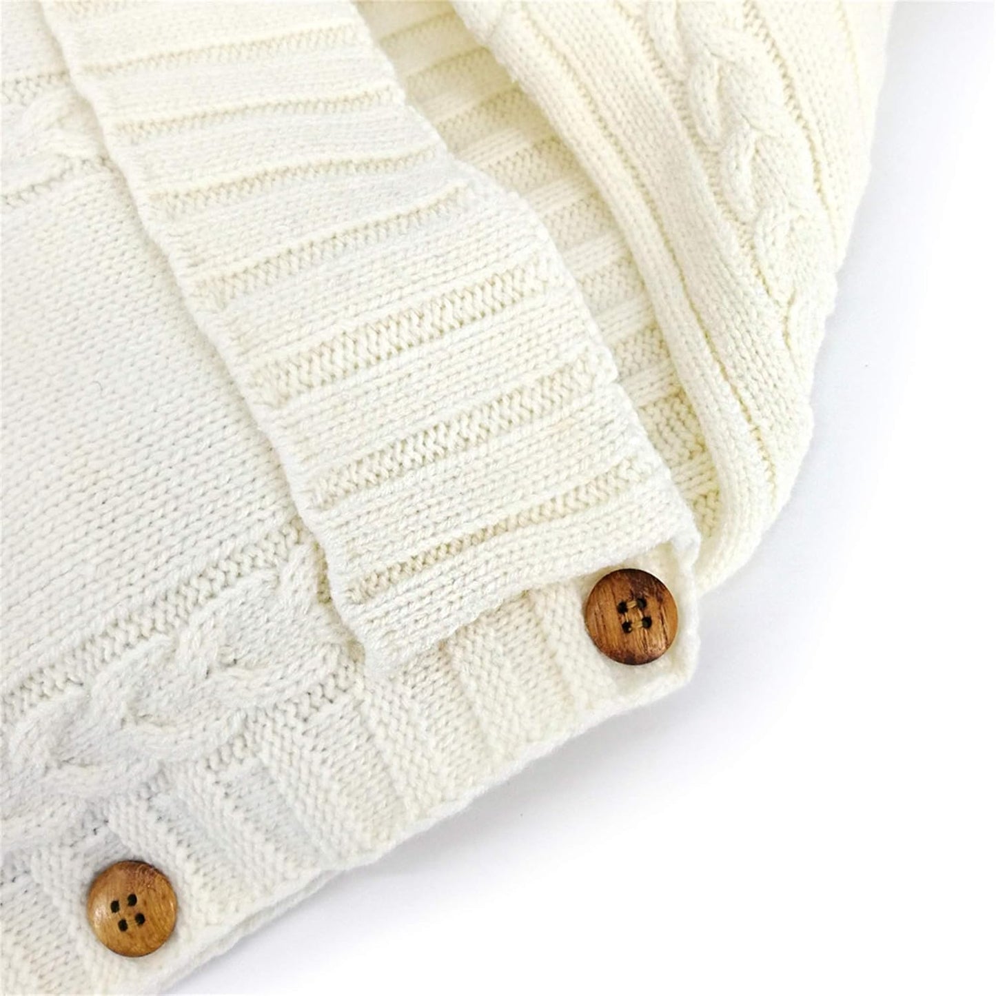 Newborn Knit Swaddle Sleep Sack – Baby Wrap Sleeping Bag for Stroller & Sleep (Beige, 0–6 Months)